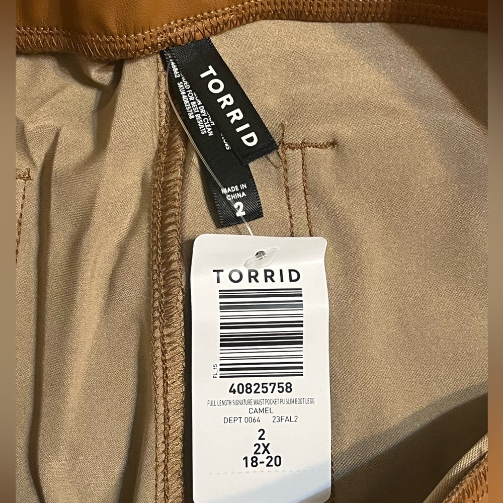 NWT Torrid  Signature Waist Faux Leather Slim Boot Legging | 18/20 - Picture 7 of 9